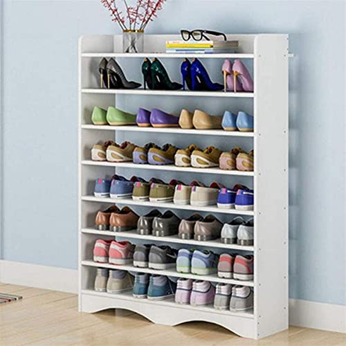 llibnn 8 Tiers Wooden Shoe Storage Shelf Adjustable Shoe Tower Cabinet for Closet Entryway Hallway Easy to Assemble (Color : B) (Color : B)