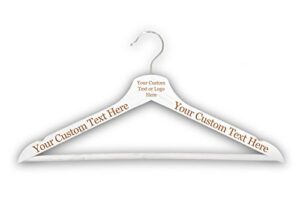 customized custom 3d laser engraved personalized wooden clothes hanger organization closet tools (white)