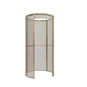 clothing store fitting room curtain frame, portable temporary mobile privacy protection dressing room, foldable mall simple changing room and display rack, 200x100cm (gold frame)