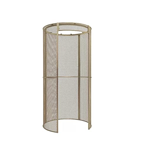 Clothing Store Fitting Room Curtain Frame, Portable Temporary Mobile Privacy Protection Dressing Room, Foldable Mall Simple Changing Room and Display Rack, 200x100cm (Gold Frame)