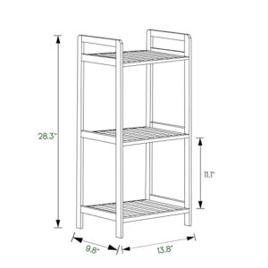 MoNiBloom Shoe Rack Organizer with Handles for Entryway, Bamboo 3-Tier Adjustable Boots Shoe Shelf Organizer for 6-10 Pairs Hallway Bedroom Living room, Natural