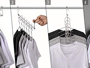 Magicool Hanger 4 Pack Update Metal Magic Cascading Hanger Space Saving Hangers Closet Organizer Clothes Organize Space Saver