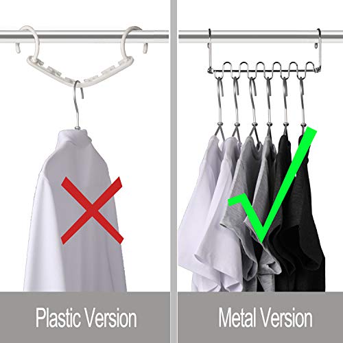 Magicool Hanger 4 Pack Update Metal Magic Cascading Hanger Space Saving Hangers Closet Organizer Clothes Organize Space Saver