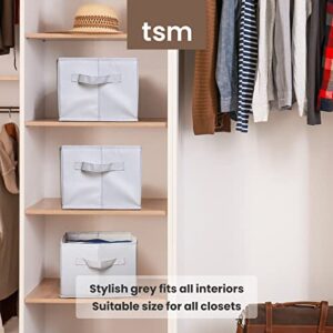 TSM 2 Pack T shirt organizer, jeans organizer for closet , clothes organizer for folded clothes, slot compartments for T shirt storage ,clothing, sweatshirt with enforced PP board wardrobe organizer