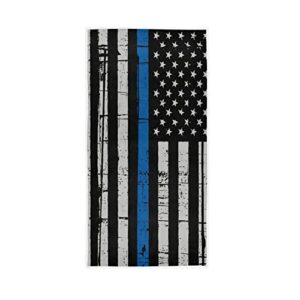 thin blue line police flag hand towel 30 x 15 in