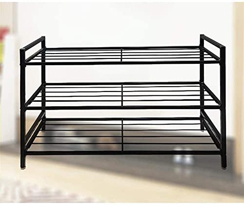 llibnn Shoe Rack,3 Tier Metal Shoe Rack,Shoe Storage Organizer,for Living Room, Hallway and Cloakroom,Sturdy Design, Space Saving,602546cm