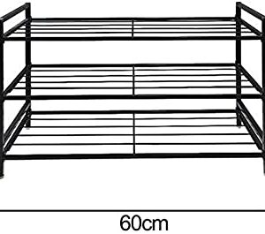 llibnn Shoe Rack,3 Tier Metal Shoe Rack,Shoe Storage Organizer,for Living Room, Hallway and Cloakroom,Sturdy Design, Space Saving,602546cm