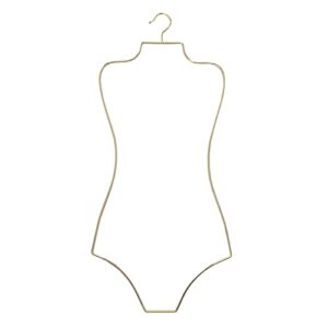 Generic Wire Body Shape Display Hanger, Dress Wardrobe Organizer Bathing Suit Coat Metal Rack for Kids Unisex Store Accessories Bedroom , Aureate