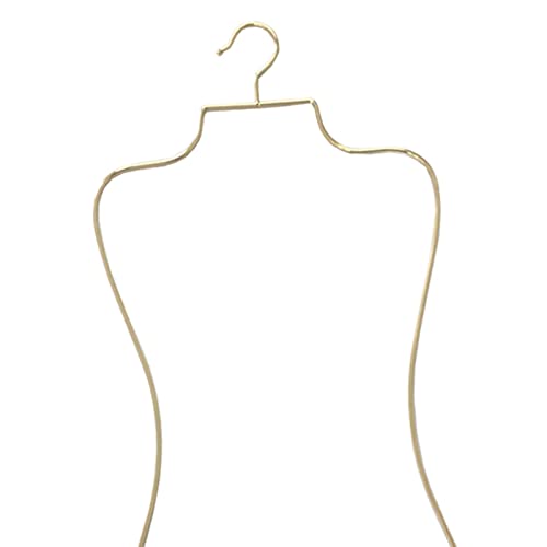 Generic Wire Body Shape Display Hanger, Dress Wardrobe Organizer Bathing Suit Coat Metal Rack for Kids Unisex Store Accessories Bedroom , Aureate