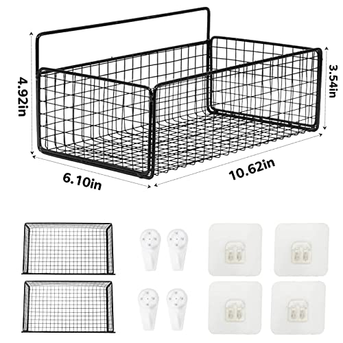 fbrand Shower Caddy Organizer Basket, Bathroom Shelf Adhesive No Drilling Wall-Mounted Shampoo Holder Storage Rack For Bathroom And Kitchen Large Capacity Rust Proof white, black, 02