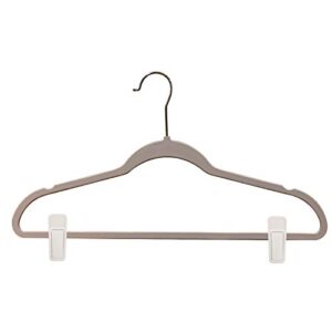 ONE250 Premium Heavy Duty ABS Plastic Slim-line Hanger Set of Finger Clips for Velvet Hangers - 20 Pack (White)