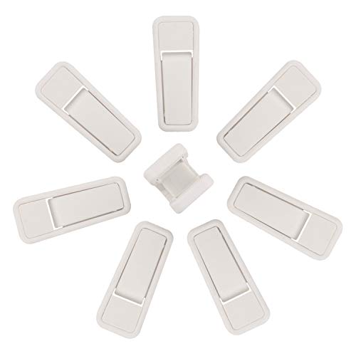 ONE250 Premium Heavy Duty ABS Plastic Slim-line Hanger Set of Finger Clips for Velvet Hangers - 20 Pack (White)