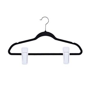 ONE250 Premium Heavy Duty ABS Plastic Slim-line Hanger Set of Finger Clips for Velvet Hangers - 20 Pack (White)