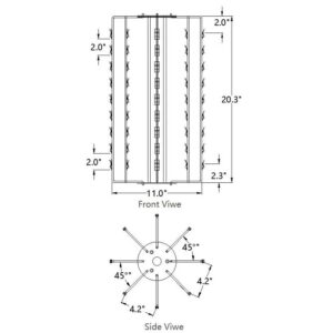 FixtureDisplays® Floorstanding Compatible with Strip Rack w/Header, Rotating, 144 Clips - Black 15967NEW-NPF