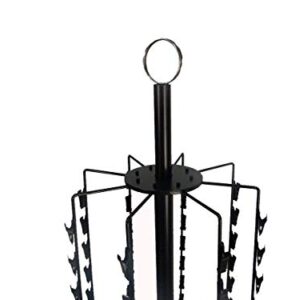 FixtureDisplays® Floorstanding Compatible with Strip Rack w/Header, Rotating, 144 Clips - Black 15967NEW-NPF