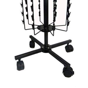 FixtureDisplays® Floorstanding Compatible with Strip Rack w/Header, Rotating, 144 Clips - Black 15967NEW-NPF