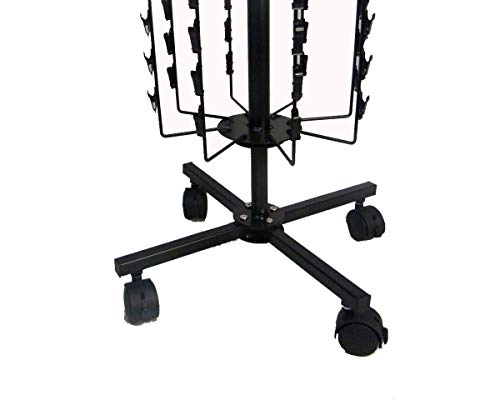 FixtureDisplays® Floorstanding Compatible with Strip Rack w/Header, Rotating, 144 Clips - Black 15967NEW-NPF