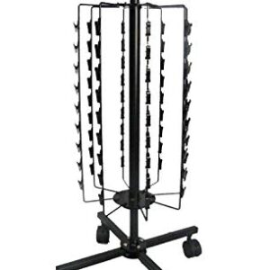 FixtureDisplays® Floorstanding Compatible with Strip Rack w/Header, Rotating, 144 Clips - Black 15967NEW-NPF