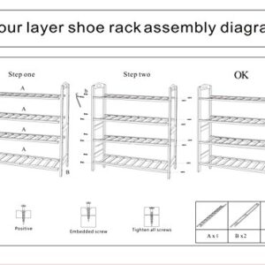 N&D 4 Tiers Bamboo Shoe Rack storage shelves rack Multifunctional Bamboo Rack (Wood Color)