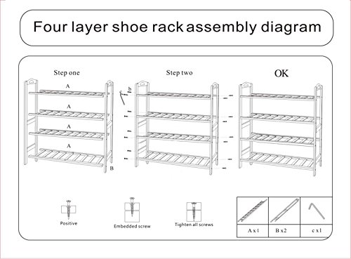 N&D 4 Tiers Bamboo Shoe Rack storage shelves rack Multifunctional Bamboo Rack (Wood Color)