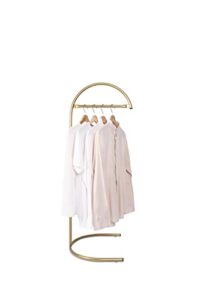 vegaindoor half moon metal clothes rack strong garment rack, industrial clothing rack,heavy duty clothes rack,portable clothing rack hanging clothes rack for small spaces and rooms gold