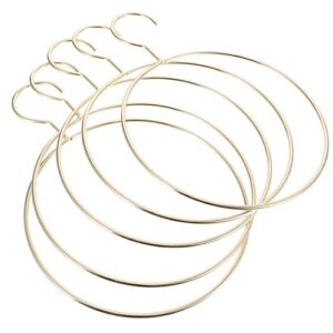 stobaza 5pcs hanger, swimwear towel ring pegs hangers clothes gold golden circular organiser scarves pashminas thong belts bedroom organizer iron non towels accessories