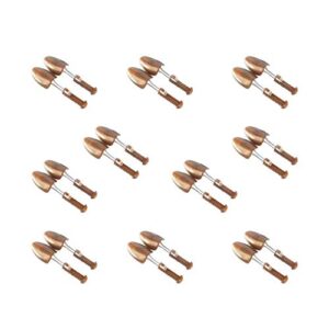 archi 10 pairs practical plastic adjustable length women shoe tree stretcher boot holder organizers (brown)