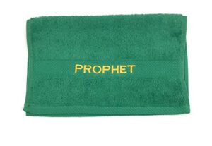 mercy robes preaching hand towel prophet(green/gold)