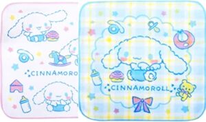 set of 2 cinnamoroll mini towel gauze & terry cotton on both side 100% cotton soft & breathable