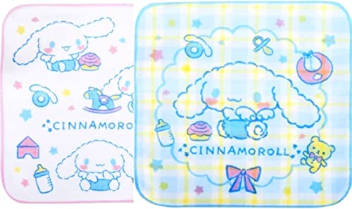 Set of 2 Cinnamoroll Mini Towel Gauze & Terry Cotton on Both Side 100% Cotton Soft & Breathable