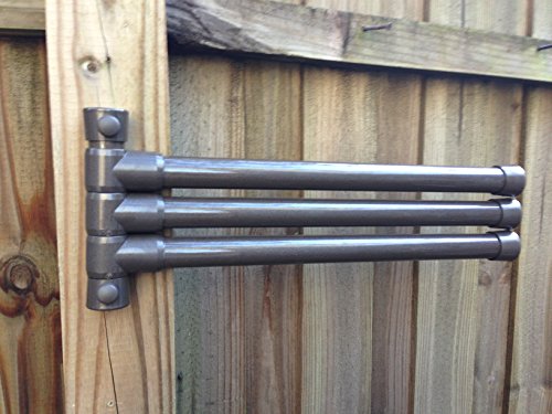 Outdoor Lamp Company Patio Towel Holder. 3 Bar Wall Mount Rack in Bronze. Made in The USA.