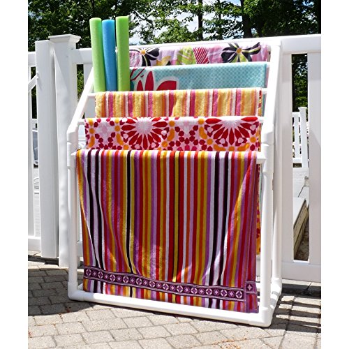 TowelMaid 5 Bar Freestanding Outdoor Poolside Towel Rack