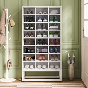 tribesigns shoe storage cabinet, 24 pair cubby shoe rack organizer with adjustable shelves, 8-tier entryway shoe storage closet shoe organizer for living room, bedroom, mudroom