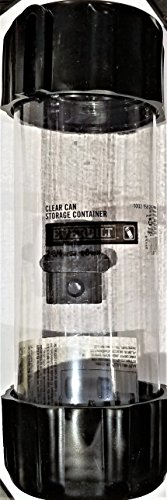 Clear Can Storage Container, 2.75" x 8", Color Varies (Black)
