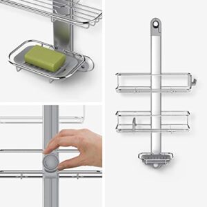 simplehuman Adjustable Shower Caddy, Stainless Steel and Anodized Aluminum