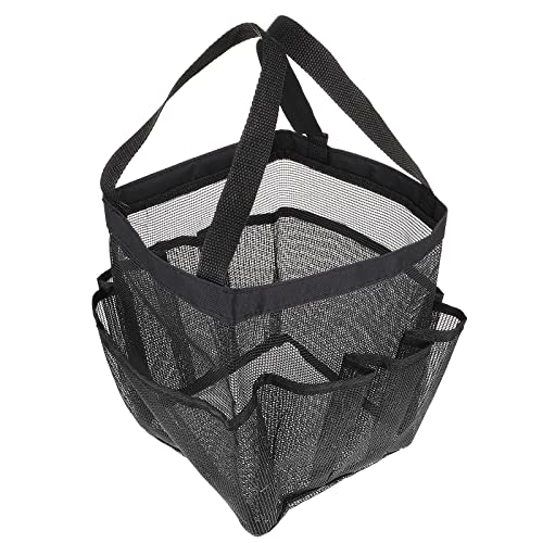 Zerodeko Mesh Shower Caddy Tote, 8 Storage Pocket Handle Bath Organizer Large Shower Caddy Basket Portable Quick Dry Hanging Toiletry Bag for Bathroom Travel Beach