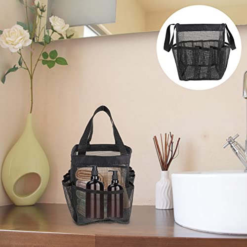 Zerodeko Mesh Shower Caddy Tote, 8 Storage Pocket Handle Bath Organizer Large Shower Caddy Basket Portable Quick Dry Hanging Toiletry Bag for Bathroom Travel Beach