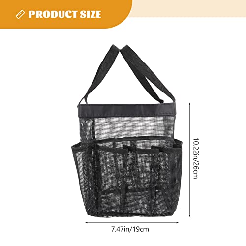 Zerodeko Mesh Shower Caddy Tote, 8 Storage Pocket Handle Bath Organizer Large Shower Caddy Basket Portable Quick Dry Hanging Toiletry Bag for Bathroom Travel Beach