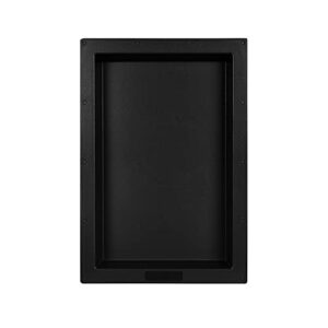 ckb shower niche insert storage shelf, 12” x16”, single niche black.