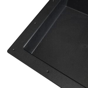 CKB Shower Niche Insert Storage Shelf, 12” x16”, Single Niche Black.