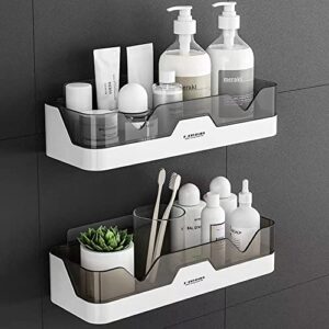 lulika 2-pack shower caddy, separable shower organizer with 4 pieces of adhesives,no drilling double layer shower shelf, used for bathroom and kitchen
