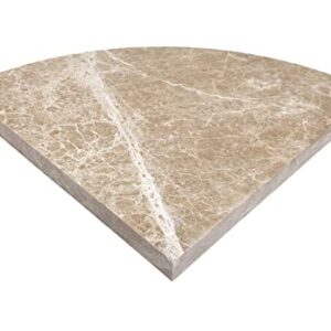 Premium Quality Marble Cappuccino Beige Shower Corner Shelf Floating Stone for Bathroom Caddy (1)