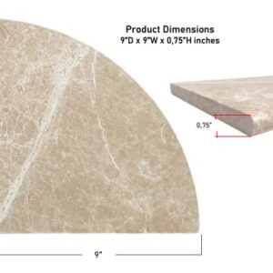 Premium Quality Marble Cappuccino Beige Shower Corner Shelf Floating Stone for Bathroom Caddy (1)