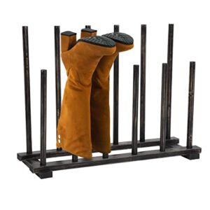 maison sucasa boot rack, 6 pair capacity, freestanding, shoe organizer, entryway, mudroom, wood, brown