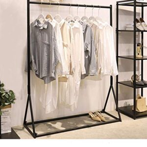 FONECHIN Industrial Pipe Clothing Rack for Clothing Display, Heavy Duty Garment Rack for Bedroom Retail Boutique Use (59" L)