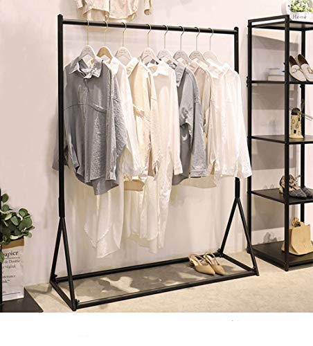 FONECHIN Industrial Pipe Clothing Rack for Clothing Display, Heavy Duty Garment Rack for Bedroom Retail Boutique Use (59" L)