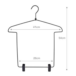 IEUDNS Metal Wire Body Shape Coat Rack for Girls Shirts Garments Holder Clothing Hanger Clothes Display Hanger for Cloakroom Closet Bedroom Laundry , Black