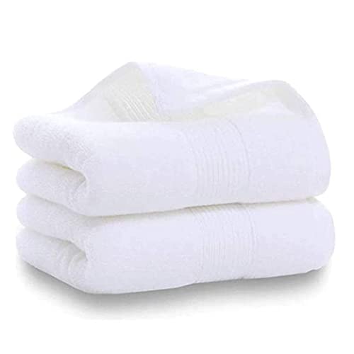 100% Cotton Hand Towels 2 Pack , Salon Thick Bath Hand Towel,Gym Towel 14" x 30", Face Cloth, Soft and Absorbent Washcloths Set for Home Bathroom Hotel (White)…