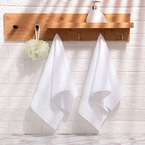 100% Cotton Hand Towels 2 Pack , Salon Thick Bath Hand Towel,Gym Towel 14" x 30", Face Cloth, Soft and Absorbent Washcloths Set for Home Bathroom Hotel (White)…