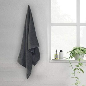 Cotton Bath Towels Set Grey 22" x 44" Pack of 6 Ultra Soft 100% Cotton Bath Towel Charcoal Grey Highly Absorbent Daily Usage Bath Towel Ideal for Pool Home Gym Spa Hotel